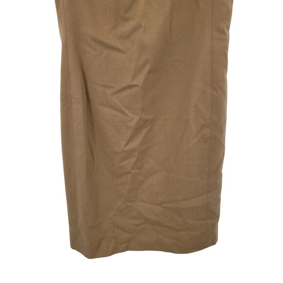 Vtg 70s Saks Fifth Avenue Wool Blend Sleeveless Camel Sheath Dress Sz 10 Classic - Picture 5 of 8